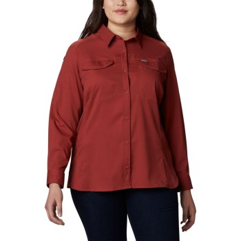 Columbia Silver Ridge Lite Long Sleeve Plus Size, Camisa Rojos Para Mujer | 531427-KOZ